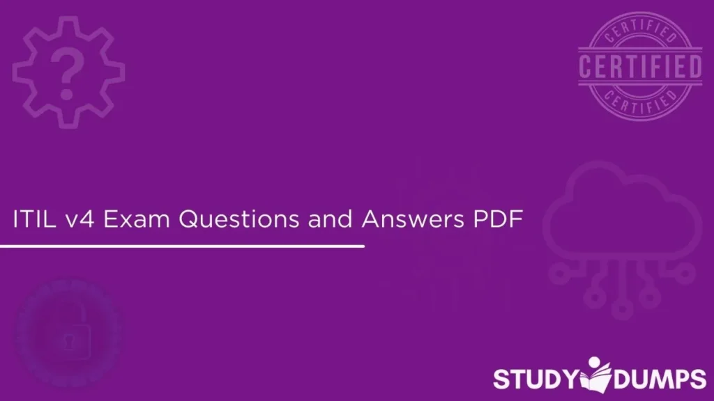itil v4 exam questions and answers pdf