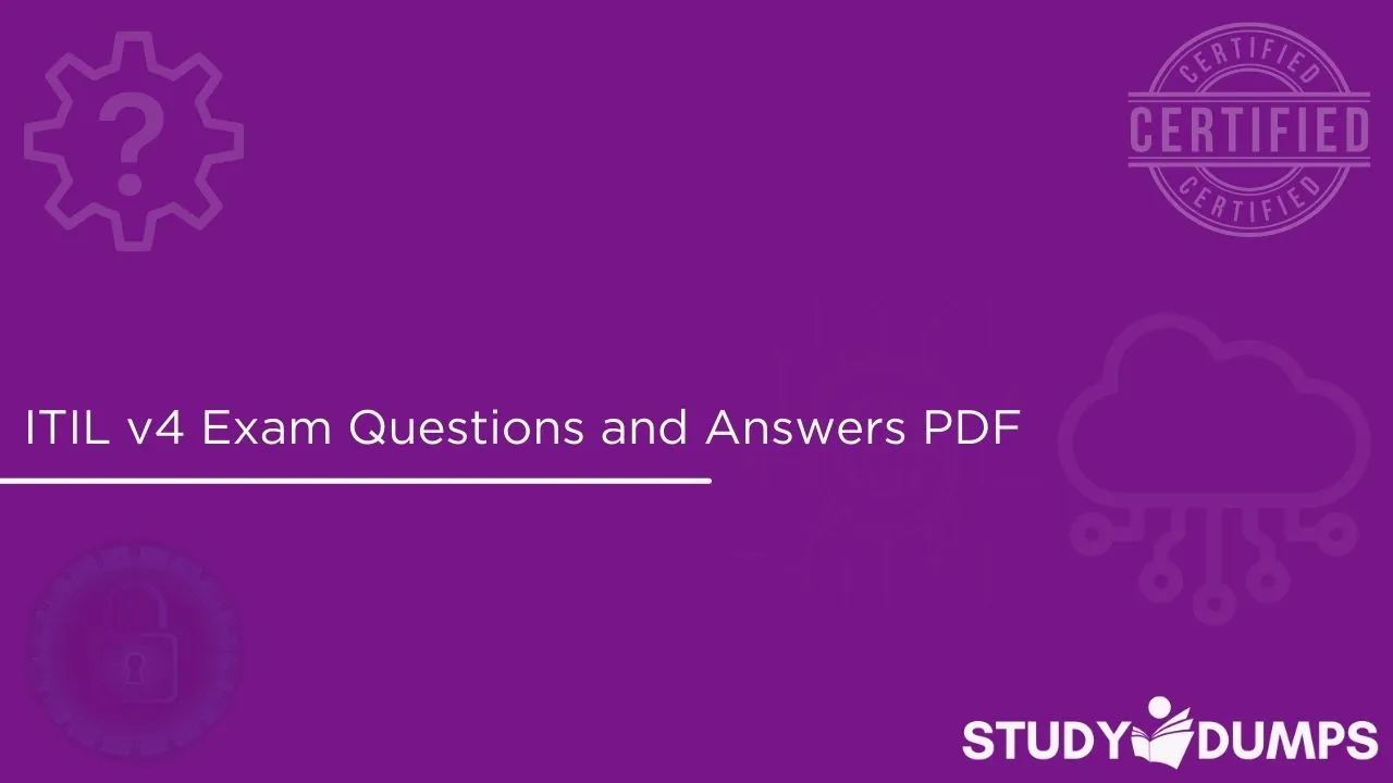 itil v4 exam questions and answers pdf